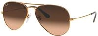 Ray - Ban Unisex Ray - Ban RB3025 AVIATOR 9001A5 Sonnenbrillen Metall Braun Rosa