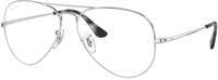 Ray - Ban Unisex Ray - Ban RX6489 AVIATOR 2501 Optische Fassungen Metall Silber