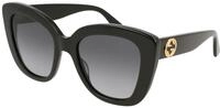 Gucci Damen Gucci GG0327S 001 Sonnenbrillen Acetat Schwarz Grau Cat Eye Normal