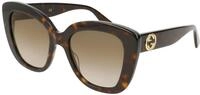 Gucci Damen Gucci GG0327S 002 Sonnenbrillen Plastik Havanna Braun Cat Eye Normal