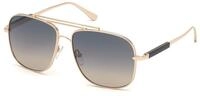 TOM FORD Herren TOM FORD FT0669 JUDE 28B Sonnenbrillen Metall Gold Grau Geometrisch
