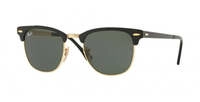Ray - Ban Unisex Ray - Ban RB3716 CLUBMASTER METAL 187 Sonnenbrillen Metall Schwarz