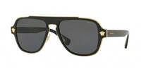 Versace Herren Versace VE2199 100281 Sonnenbrillen Metall Schwarz Grau Geometrisch
