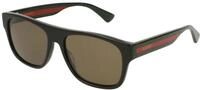 Gucci Herren Gucci GG0341S 002 Sonnenbrillen Acetat Schwarz Grau Quadratisch