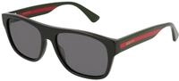 Gucci Herren Gucci GG0341S 001 Sonnenbrillen Acetat Schwarz Grau Quadratisch Normal