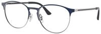 Ray - Ban Unisex Ray - Ban RX6375 2981 Optische Fassungen Metall Blau Transparent