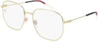 Gucci Damen Gucci GG0396O 002 Optische Fassungen Metall Gold Transparent Quadratisch