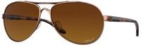 Oakley Damen Oakley OO4079 FEEDBACK 407914 Sonnenbrillen Metall Gold Braun Rund