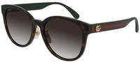 Gucci Damen Gucci GG0854SK 003 Sonnenbrillen Injiziert Havanna Braun Cat Eye 