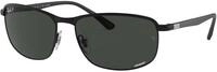 Ray - Ban Unisex Ray - Ban RB3671CH CHROMANCE 186/K8 Sonnenbrillen Metall Schwarz