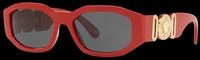 Versace Herren Versace VE4361 533087 Sonnenbrillen Nylon Rot Grau Geometrisch Normal