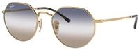 Ray - Ban Unisex Ray - Ban RB3565 JACK 001/GD Sonnenbrillen Metall Gold Blau