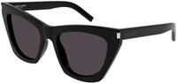 SAINT LAURENT Damen SAINT LAURENT SL 214 KATE 001 Sonnenbrillen Acetat Schwarz Grau