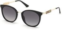 Guess Damen Guess GU7645 01B Sonnenbrillen Injiziert Schwarz Rauch Rund Normal