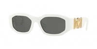 Versace Herren Versace VE4361 401/87 Sonnenbrillen Nylon Wei&szlig; Grau Geometrisch