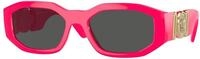 Versace Herren Versace VE4361 531887 Sonnenbrillen Nylon Rosa Grau Geometrisch
