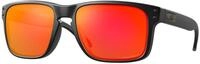 Oakley Herren Oakley OO9102 HOLBROOK 9102E2 Sonnenbrillen O_matter Schwarz Rot