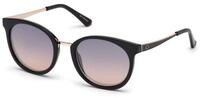 Guess Damen Guess GU7459 05Z Sonnenbrillen Injiziert Schwarz Violett Rund Normal