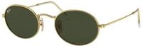 Ray - Ban Unisex Ray - Ban RB3547 OVAL 001/31 Sonnenbrillen Metall Gold G15 Rund