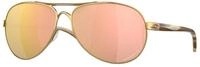 Oakley Damen Oakley OO4079 FEEDBACK 407937 Sonnenbrillen Metall Gold Gold Rund