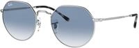 Ray - Ban Unisex Ray - Ban RB3565 JACK 003/3F Sonnenbrillen Metall Silber Blau