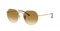 Ray - Ban Unisex Ray - Ban RB3565 JACK 001/51 Sonnenbrillen Metall Gold Braun
