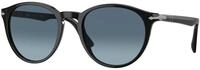Persol Herren Persol PO3152S 9014Q8 Sonnenbrillen Acetat Schwarz Blau Rund Normal