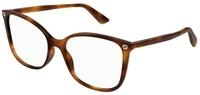 Gucci Damen Gucci GG0026O 002 Optische Fassungen Acetat Havanna Transparent Cat Eye