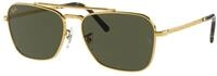 Ray - Ban Unisex Ray - Ban RB3636 NEW CARAVAN 919631 Sonnenbrillen Metall Gold Gr&uuml;n