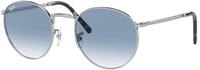 Ray - Ban Unisex Ray - Ban RB3637 NEW ROUND 003/3F Sonnenbrillen Metall Silber Blau