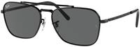 Ray - Ban Unisex Ray - Ban RB3636 NEW CARAVAN 002/B1 Sonnenbrillen Metall Schwarz