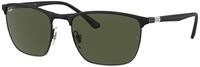 Ray - Ban Unisex Ray - Ban RB3686 186/31 Sonnenbrillen Stahl Schwarz Gr&uuml;n
