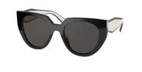 Prada Damen Prada PR 14WS 09Q5S0 Sonnenbrillen Acetat Schwarz Grau Cat Eye Normal