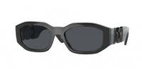 Versace Unisex Versace VE4361 536087 Sonnenbrillen Nylon Schwarz Grau Geometrisch