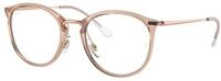 Ray - Ban Damen Ray - Ban RX7140 8124 Optische Fassungen Injiziert Braun Transparent