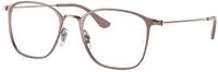 Ray - Ban Unisex Ray - Ban RX6466 2973 Optische Fassungen Metall Braun Transparent