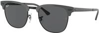 Ray - Ban Unisex Ray - Ban RB3716 CLUBMASTER METAL 9256B1 Sonnenbrillen Metall Grau