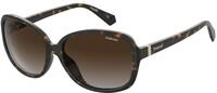 Polaroid Damen Polaroid PLD 4098/S 086/LA Sonnenbrillen Plastik Havanna Braun Rund 