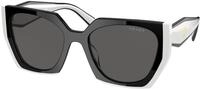 Prada Damen Prada PR 15WS 09Q5S0 Sonnenbrillen Acetat Schwarz Grau Quadratisch Normal