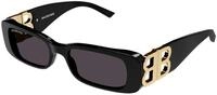 Balenciaga Damen Balenciaga BB0096S 001 Sonnenbrillen Acetat Schwarz Grau Quadratisch