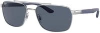 Ray - Ban Herren Ray - Ban RB3701 924387 Sonnenbrillen Stahl Silber Grau Quadratisch