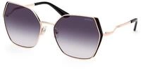 Guess Damen Guess GU7843 28B Sonnenbrillen Metall Gold Grau Geometrisch Normal