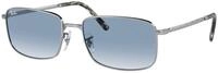Ray - Ban Unisex Ray - Ban RB3717 003/3F Sonnenbrillen Metall Silber Blau