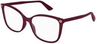 Gucci Damen Gucci GG0026O 012 Optische Fassungen Bordeaux Transparent Cat Eye