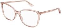 Gucci Damen Gucci GG0026O 013 Optische Fassungen Rosa Transparent Cat Eye