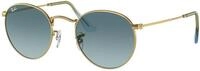 Ray - Ban Unisex Ray - Ban RB3447 ROUND METAL 001/3M Sonnenbrillen Metall Gold Blau