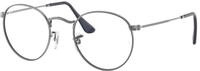 Ray - Ban Unisex Ray - Ban RX3447V ROUND METAL 2502 Optische Fassungen Metall Grau 