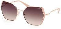 Guess Damen Guess GU7843 28F Sonnenbrillen Metall Gold Braun Geometrisch Normal