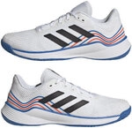 adidas Novaflight Hallenschuh Herren wei&szlig;/blau 36