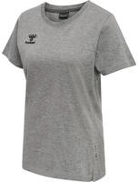 Hummel hmlMOVE GRID COT. T-SHIRT S/S WOMAN - GREY MELANGE - XS